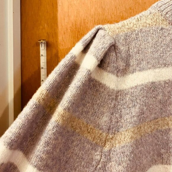 🐻Size L - &Merci - Gray Striped Long Sleeve Sweater - Picture 4 of 7